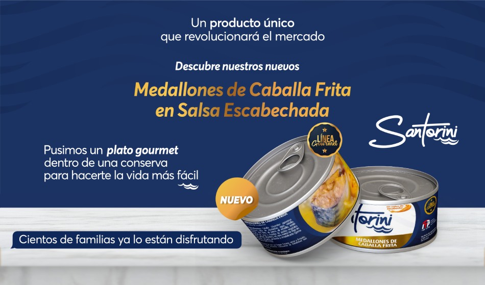 Santorini lanza su nueva línea de conservas de medallones de caballa frita en salsa de escabeche
