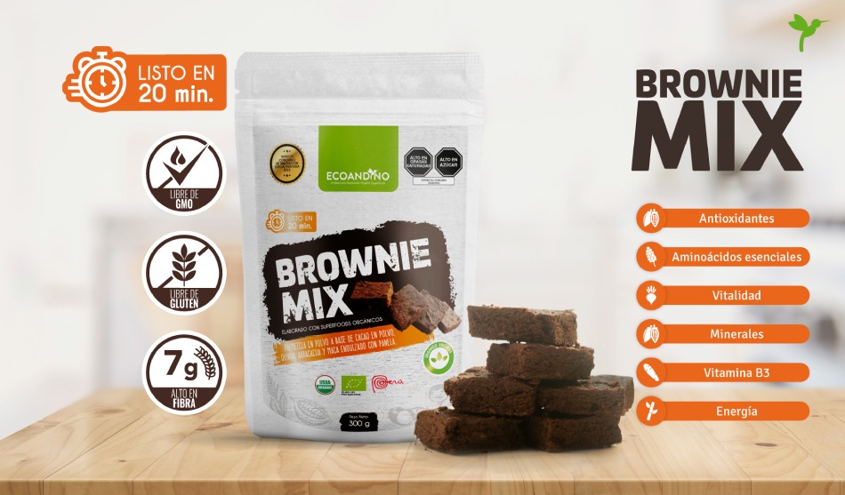 Brownie mix: Ecoandino celebra 25 años con nuevo producto orgánico