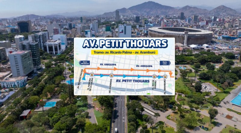 Así será el plan de desvío vehicular por el cierre de Petit Thouars
