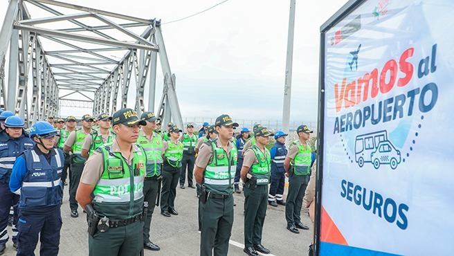 MTC despliega 174 policías para reforzar seguridad en accesos al nuevo Jorge Chávez